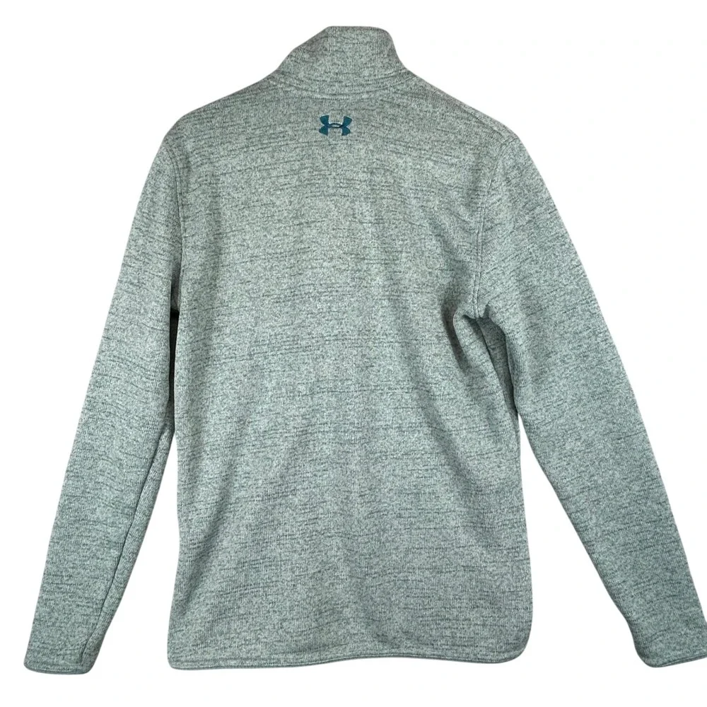 Under Armour Men's Speckled Fleece Quarter Zip Pullover Sweater Seafoam ‎ Size S